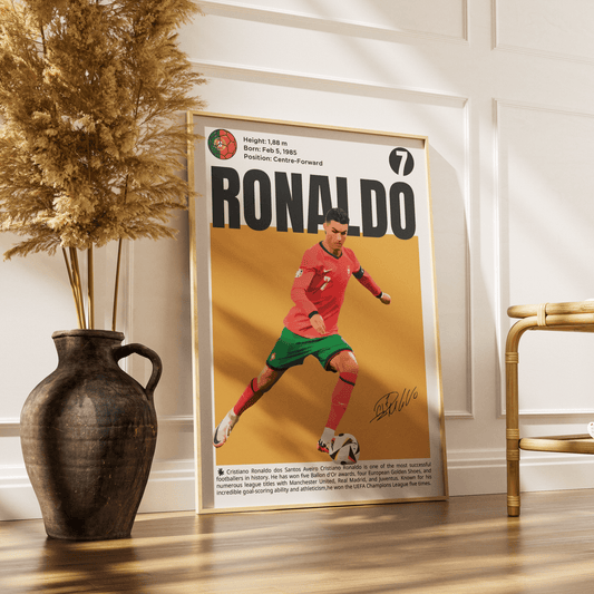 Cristiano Ronaldo football poster art print UK wall art