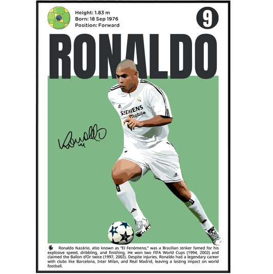 Ronaldo Nazário Football Posters - 98types