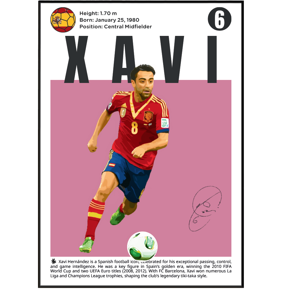 Xavi Hernández Football Posters - 98typesFootball Posters