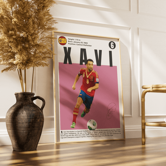 Xavi Hernandez Barcelona football poster art print UK wall art