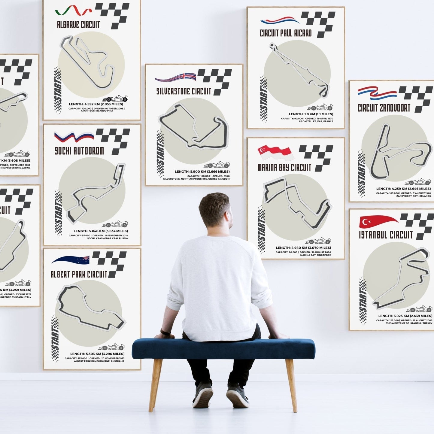 Circuit de Monaco F1 Monaco Grand Prix Monte-Carlo map art print poster UK