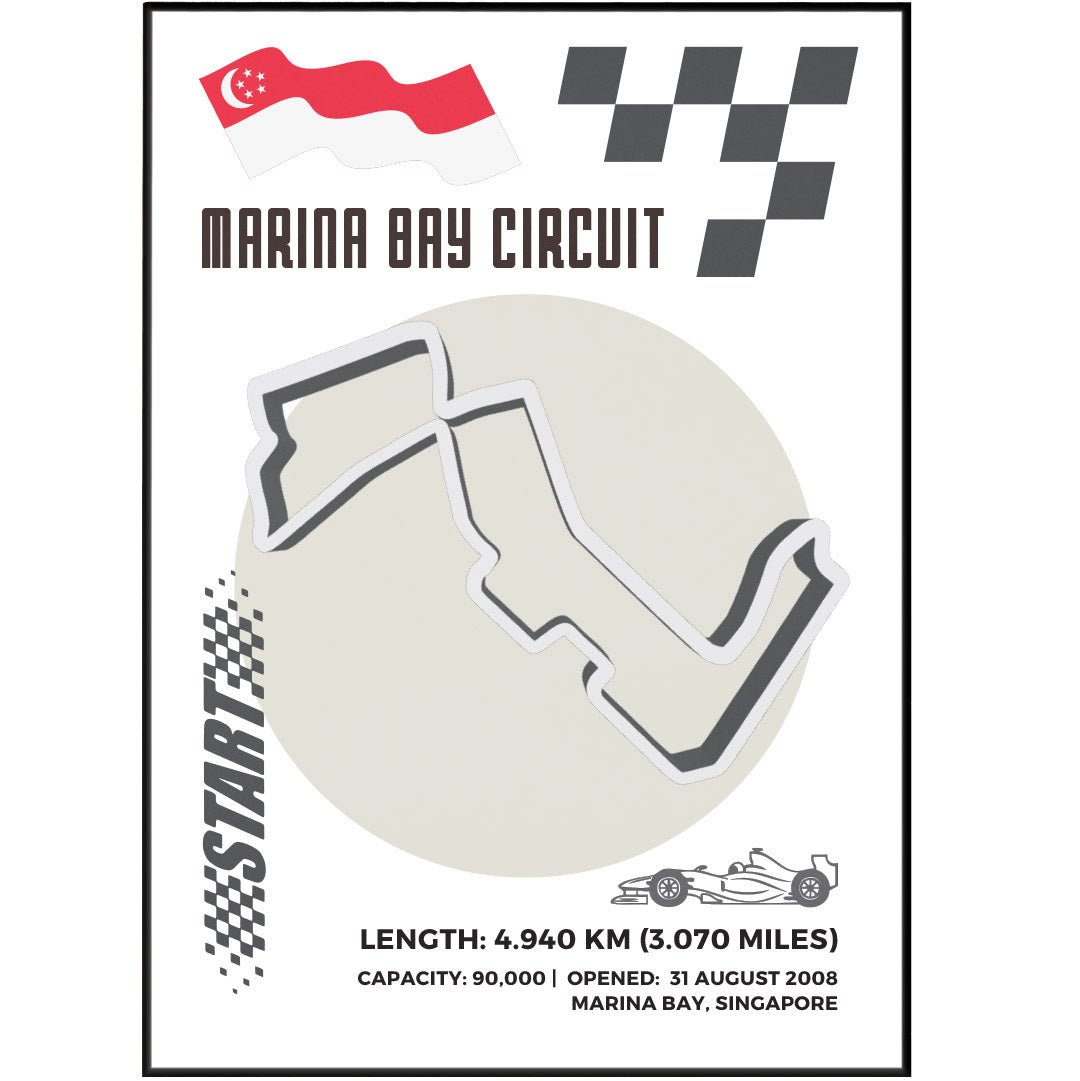 Marina Bay Circuit F1 Singapore Posters - 98typesFormula One posters