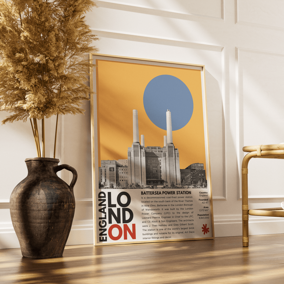Battersea Power Station Illustration Poster - 98typesLondon Illustrations