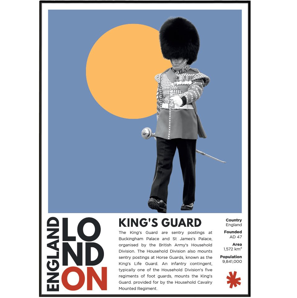 King's Guard Illustration Posters - 98typesLondon Illustrations