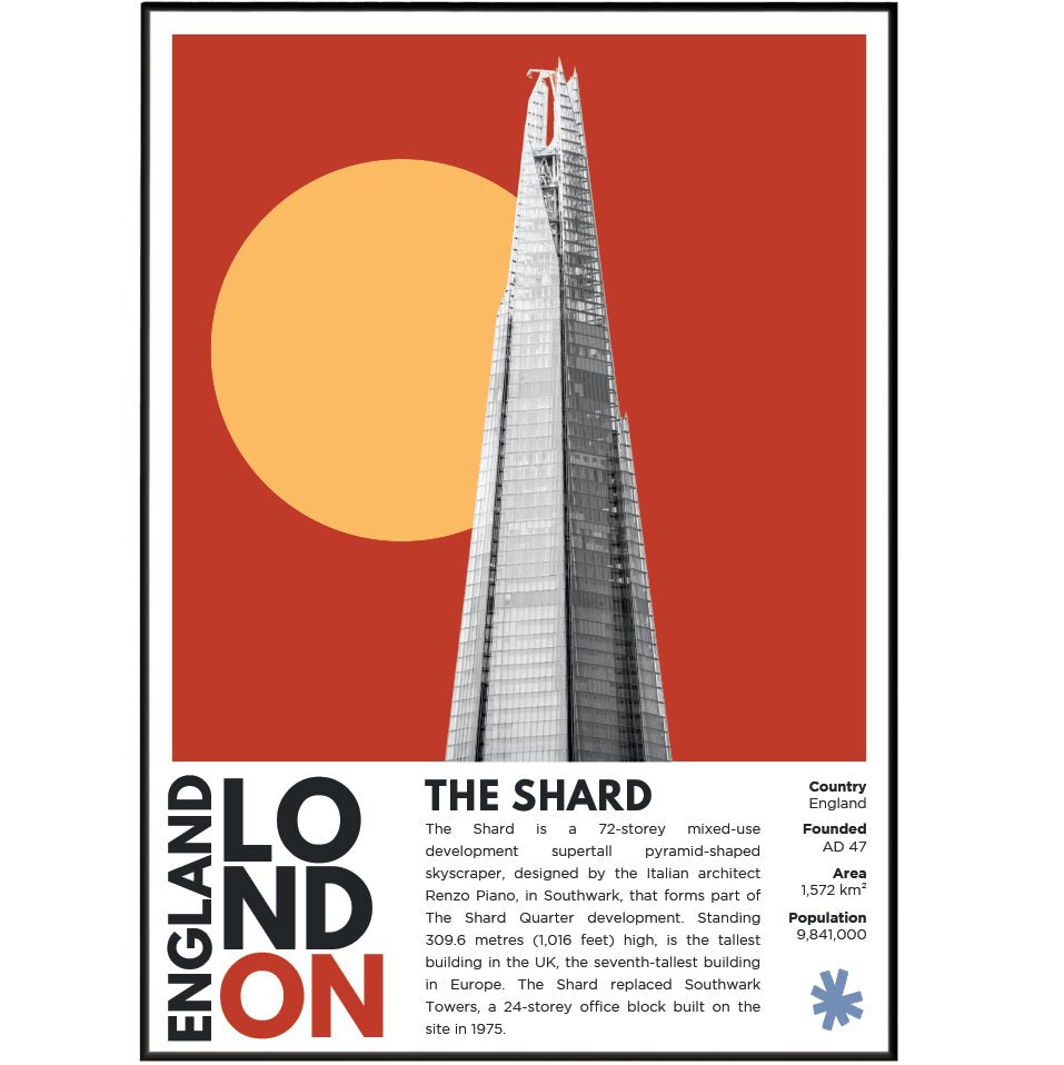 The Shard Illustration Posters - 98typesLondon Illustrations