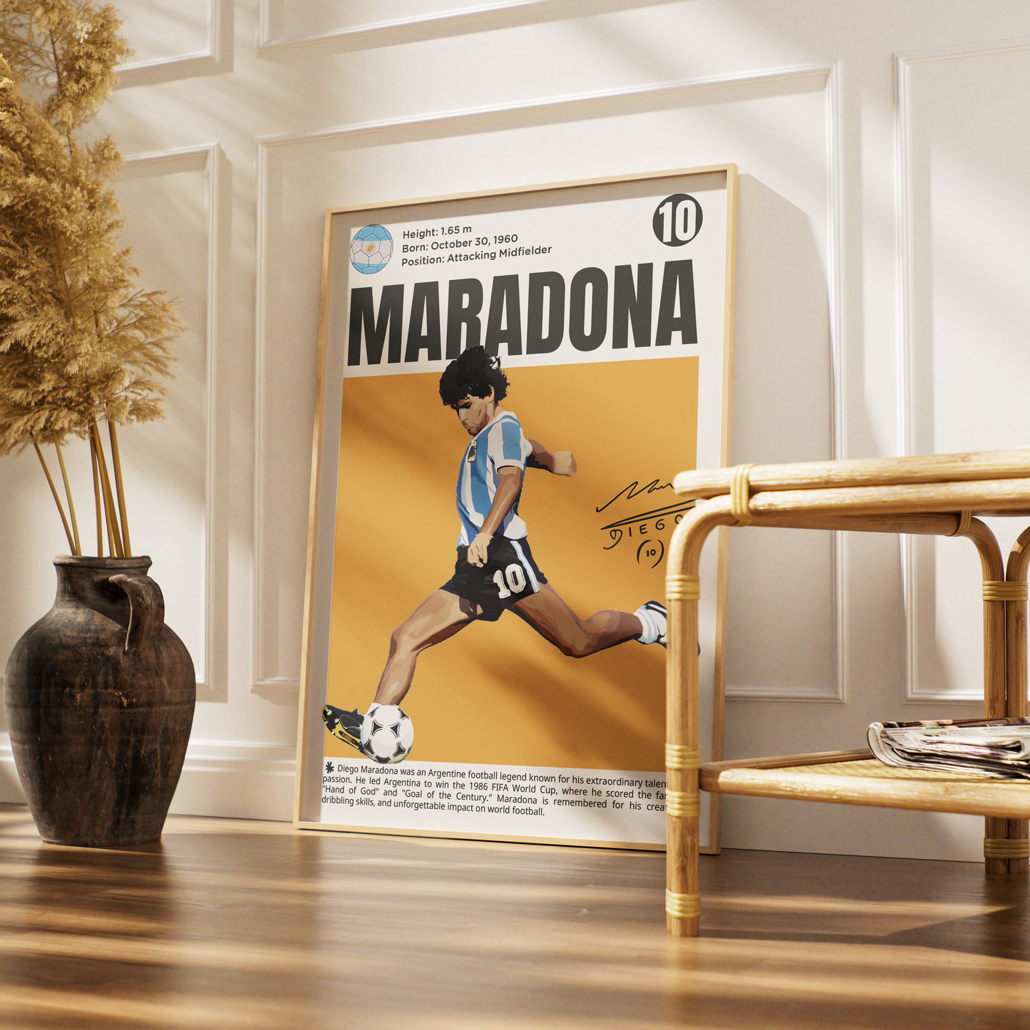 Maradona Football Poster