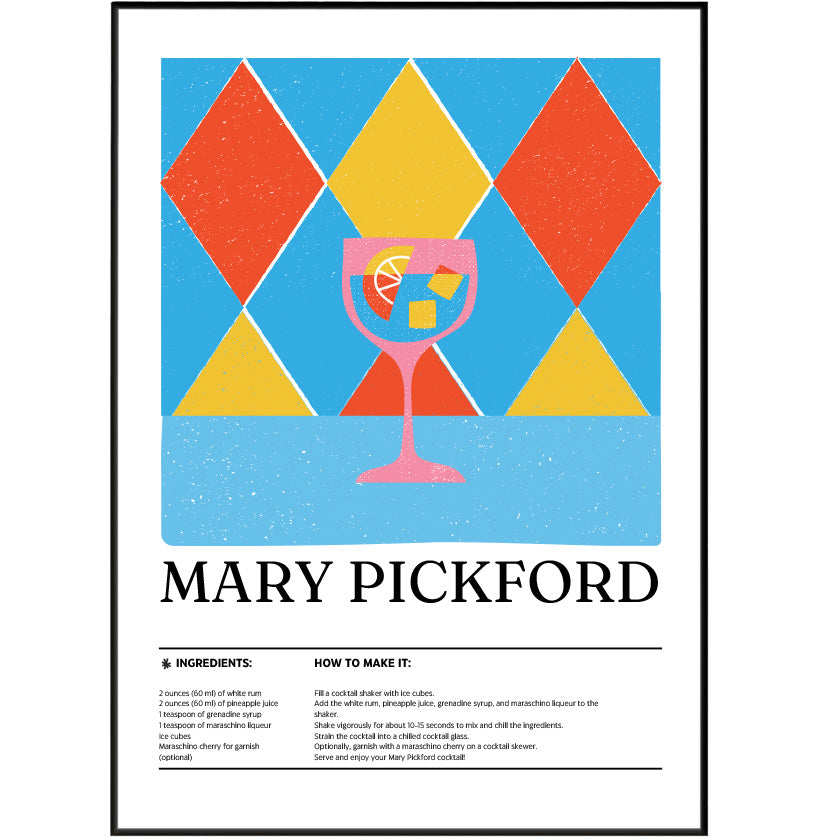 Mary Pickford Cocktail Posters