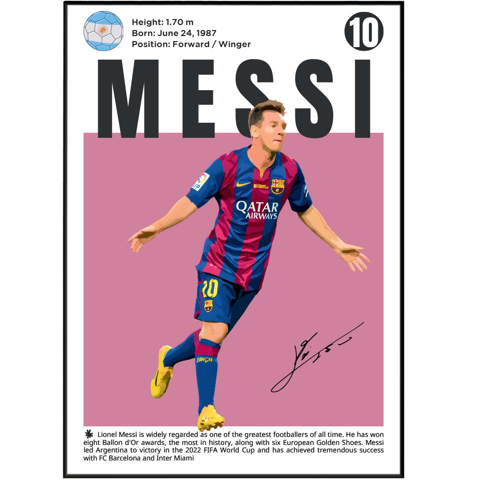 Messi Football Poster