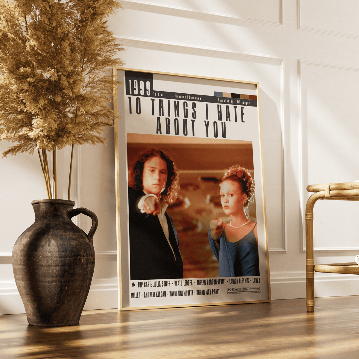 10 Things I Hate About You 1999 film poster — Julia Stiles Heath Ledger Shakespeare teen romcom wall art print UK