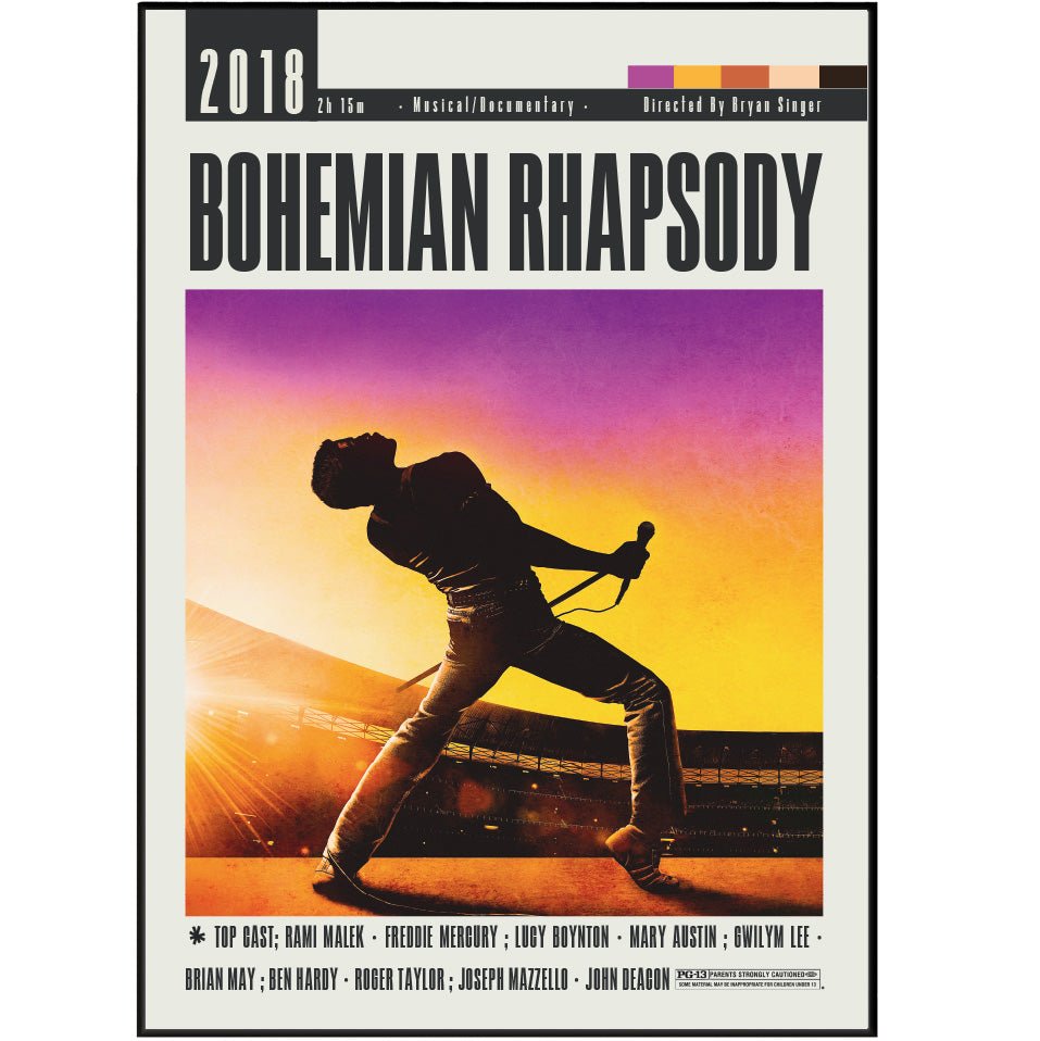 Bohemian Rhapsody 2018 minimalist movie poster print – 98types