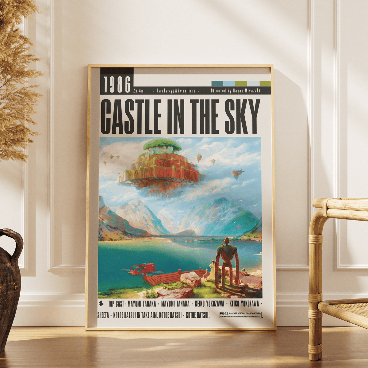 Castle in the Sky (1986) Movie Poster - 98 Types StudioModern Minimal Movies