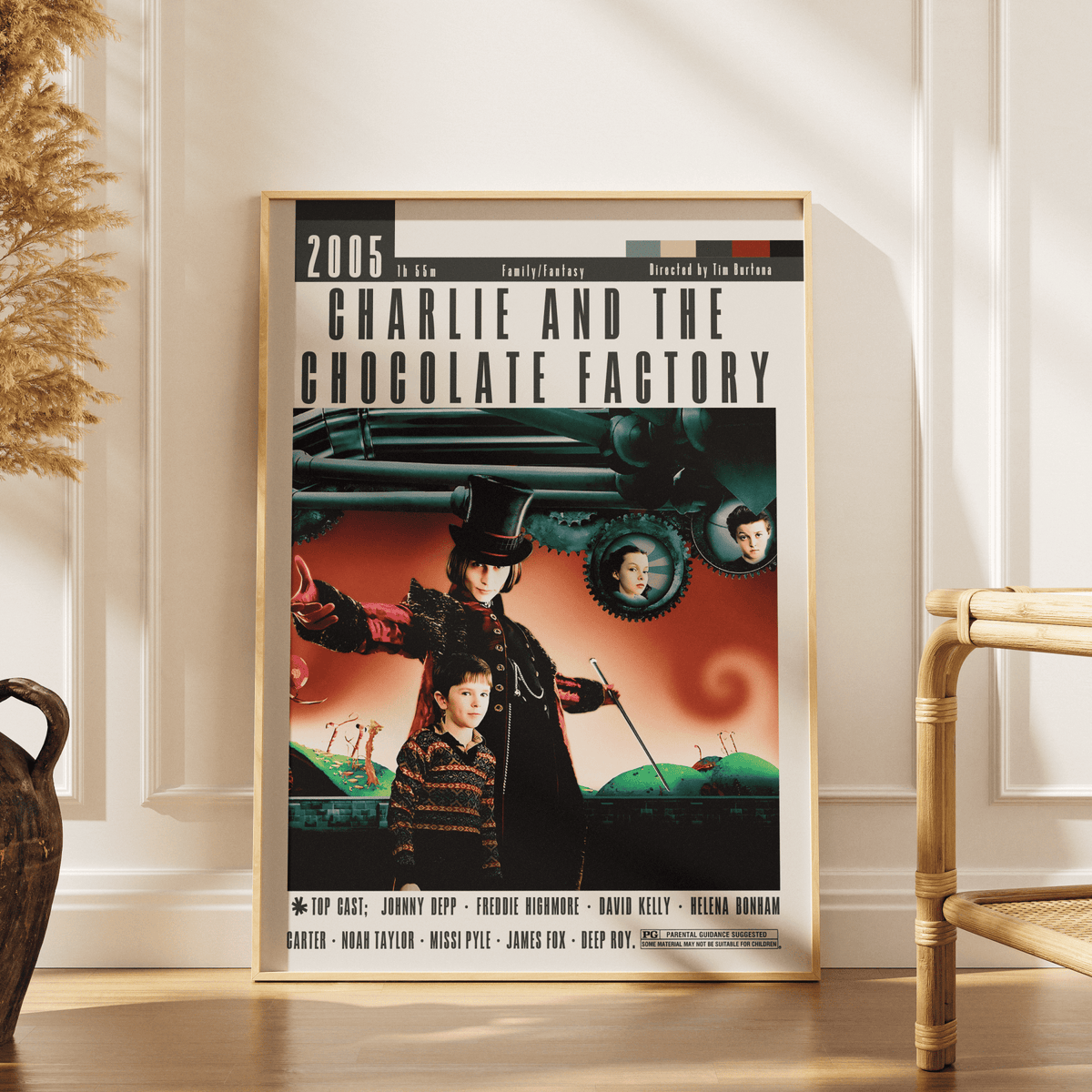 Charlie and the Chocolate Factory (2005) Movie Poster - 98 Types StudioModern Minimal Movies