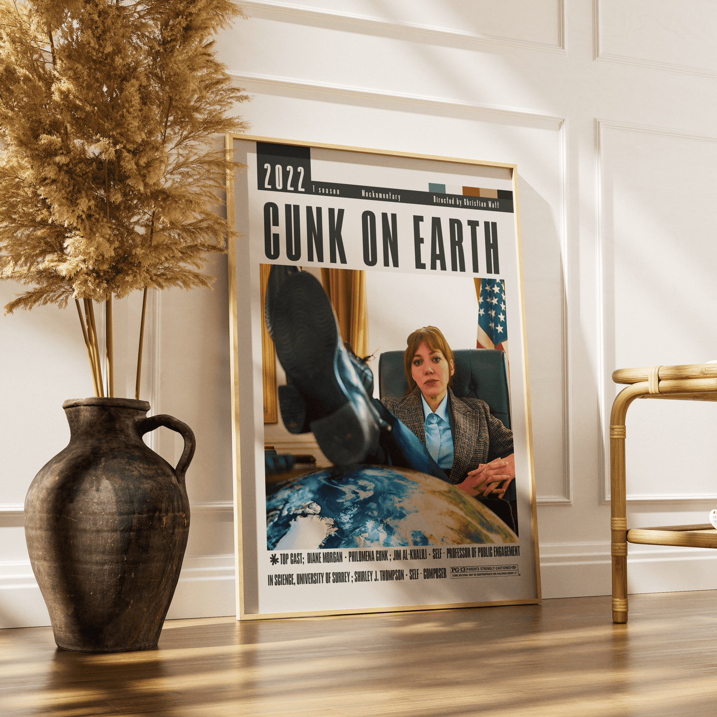 Cunk on Earth (2022) TV Serie Poster - 98 Types StudioModern Minimal Movies