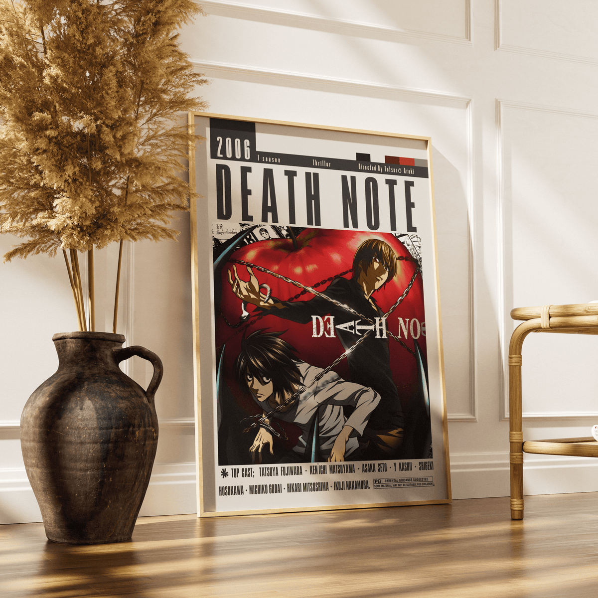 Death Note anime poster print UK — Light Yagami Ryuk psychological thriller wall art 260gsm Camden Market