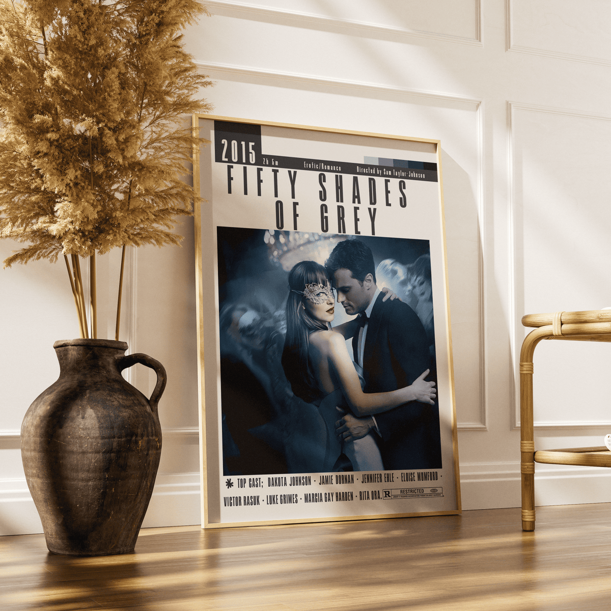 Fifty Shades of Grey 2015 film poster β Anastasia Christian Grey Dakota Johnson Jamie Dornan wall art print UK
