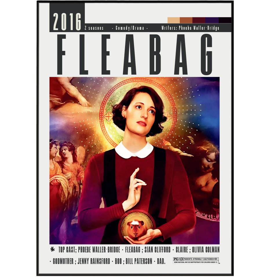 Fleabag TV Series Poster Phoebe Waller-Bridge Comedy Drama Art