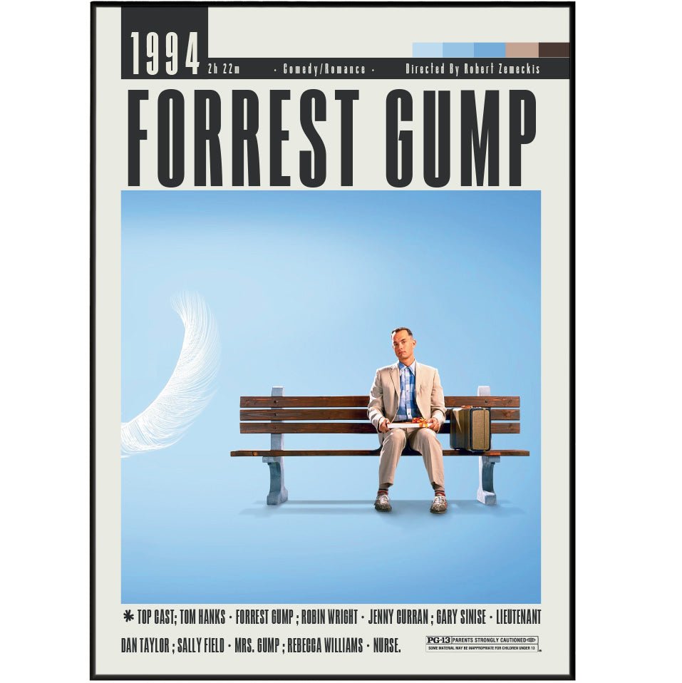 Forrest Gump (1994) Movie Poster - 98 Types StudioModern Minimal Movies