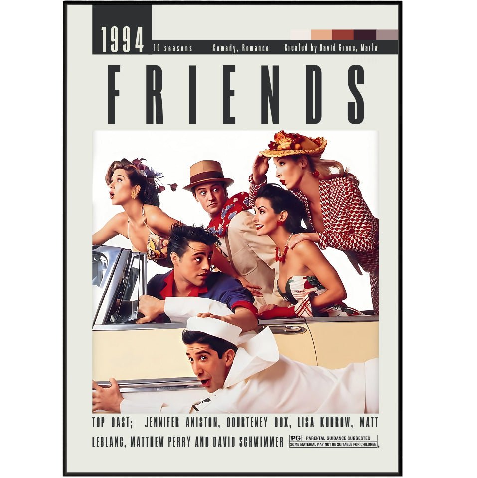 Friends (1994–2004) TV Serie Posters - 98 Types StudioModern Minimal Movies
