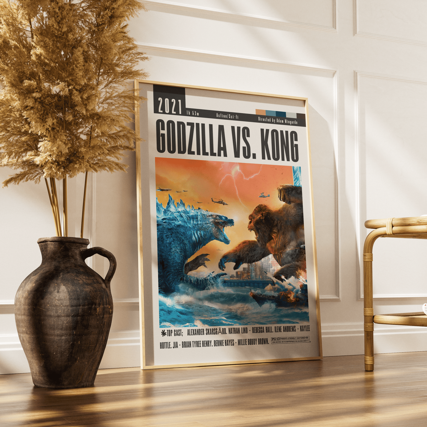 Godzilla vs. Kong (2021) Movie Poster - 98 Types StudioModern Minimal Movies