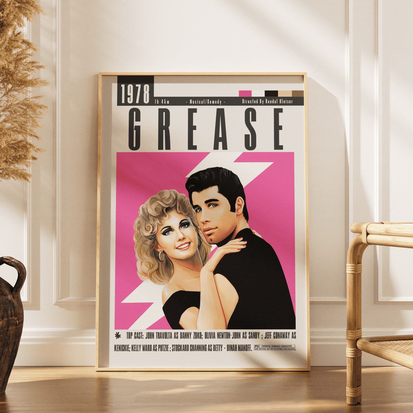 Grease (1978) Movie Poster - 98 Types StudioModern Minimal Movies