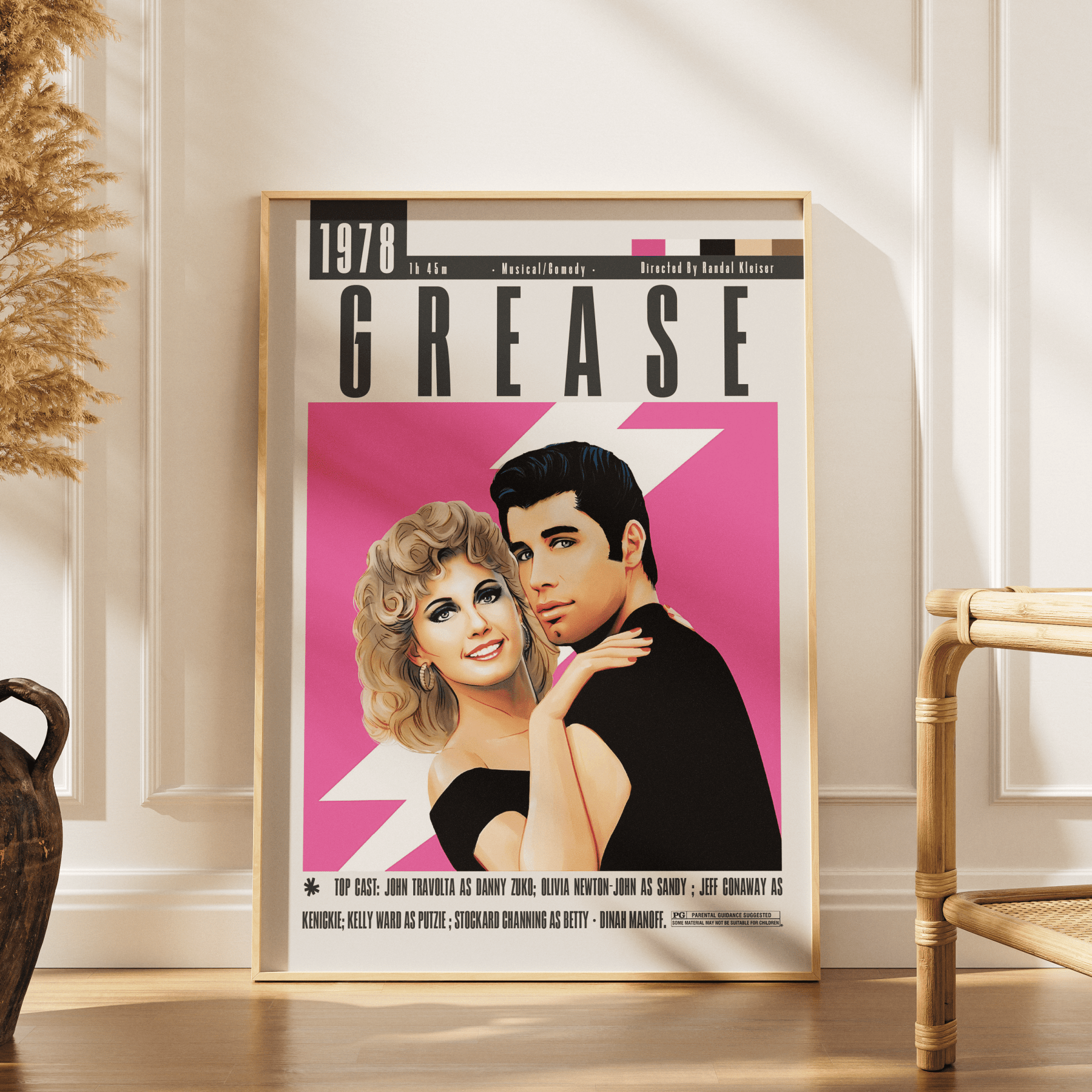 Grease (1978) Movie Poster - 98 Types StudioModern Minimal Movies