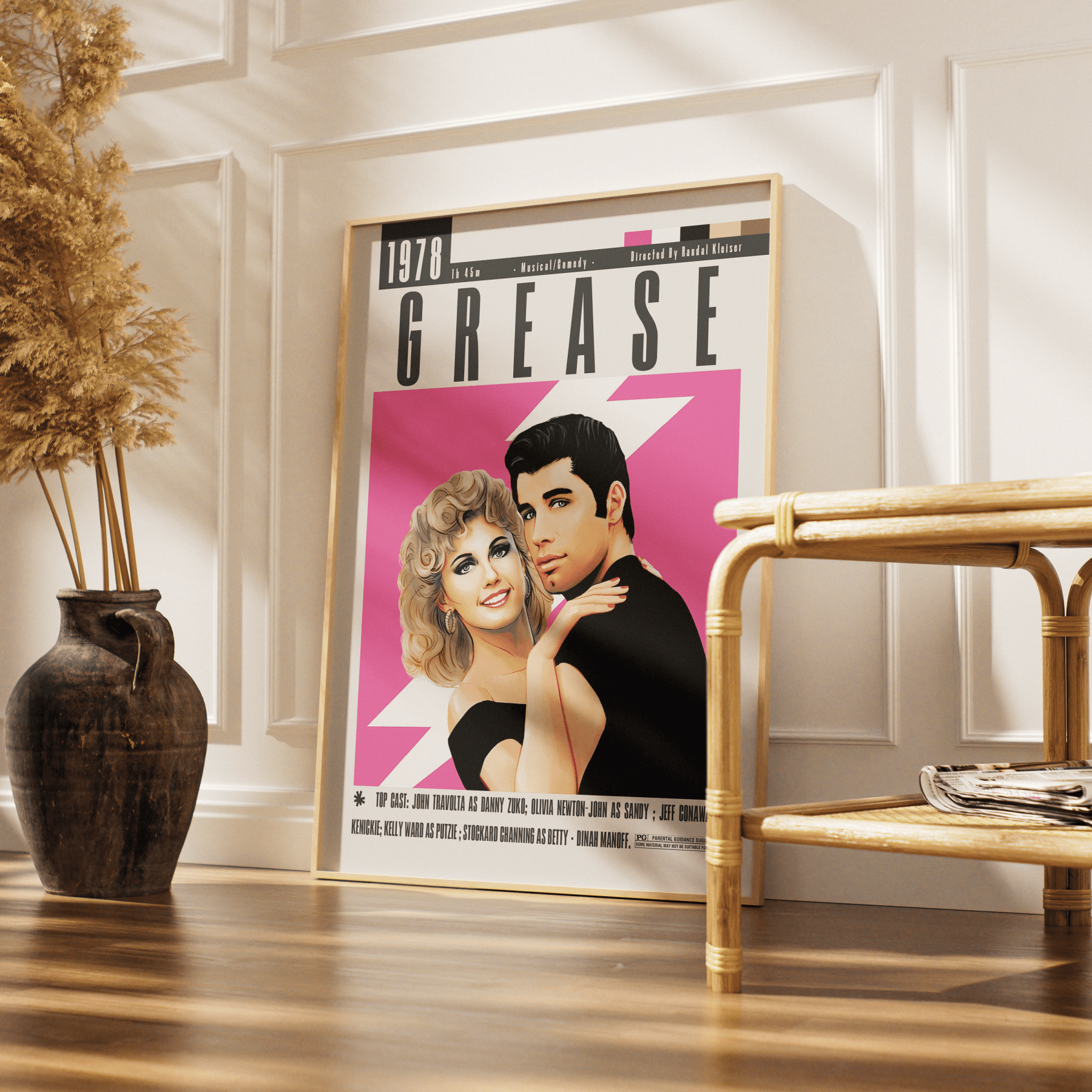 Grease (1978) Movie Poster - 98 Types StudioModern Minimal Movies