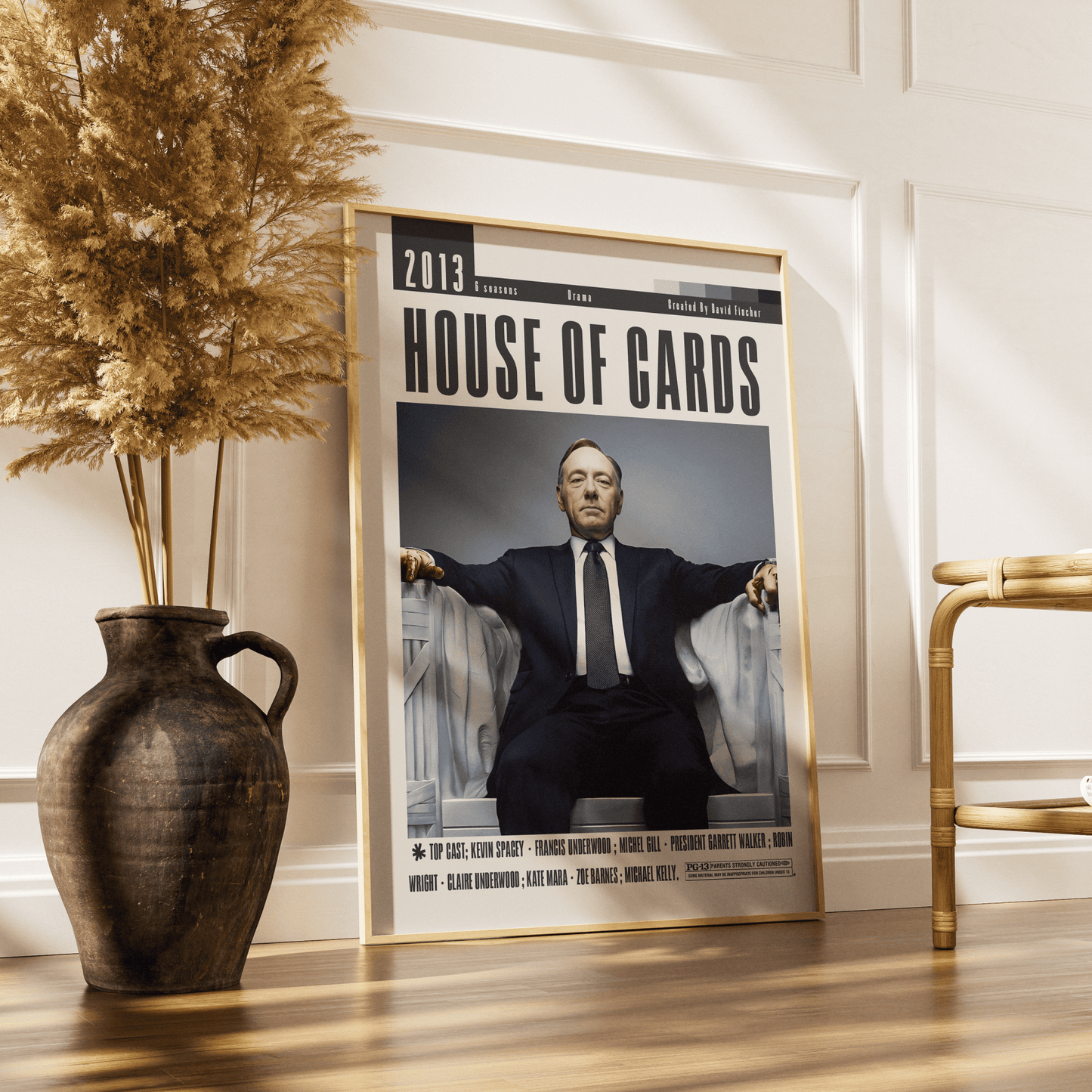 House of Cards (2013–2018) TV Series Poster - 98 Types StudioModern Minimal Movies