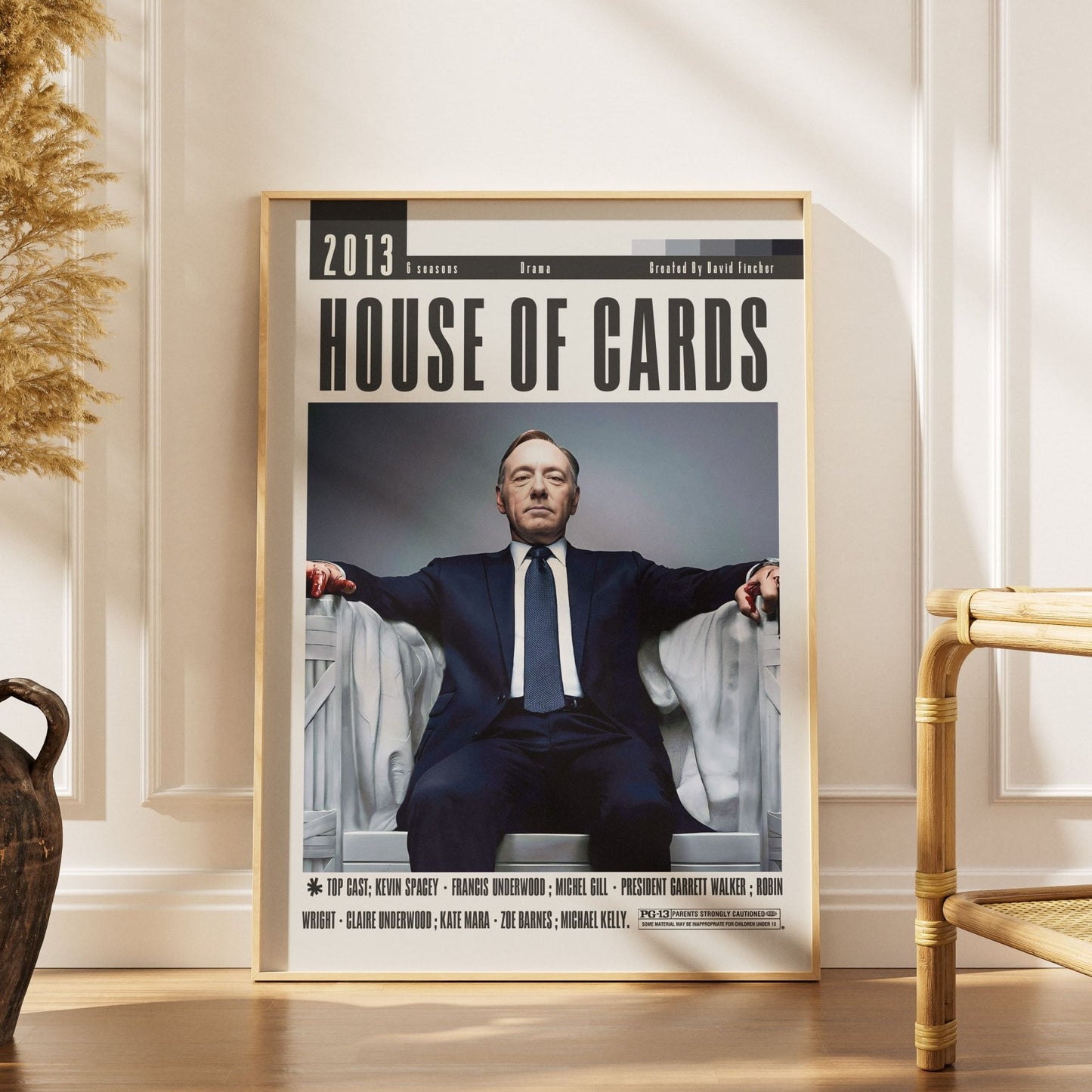 House of Cards (2013–2018) TV Series Poster - 98 Types StudioModern Minimal Movies
