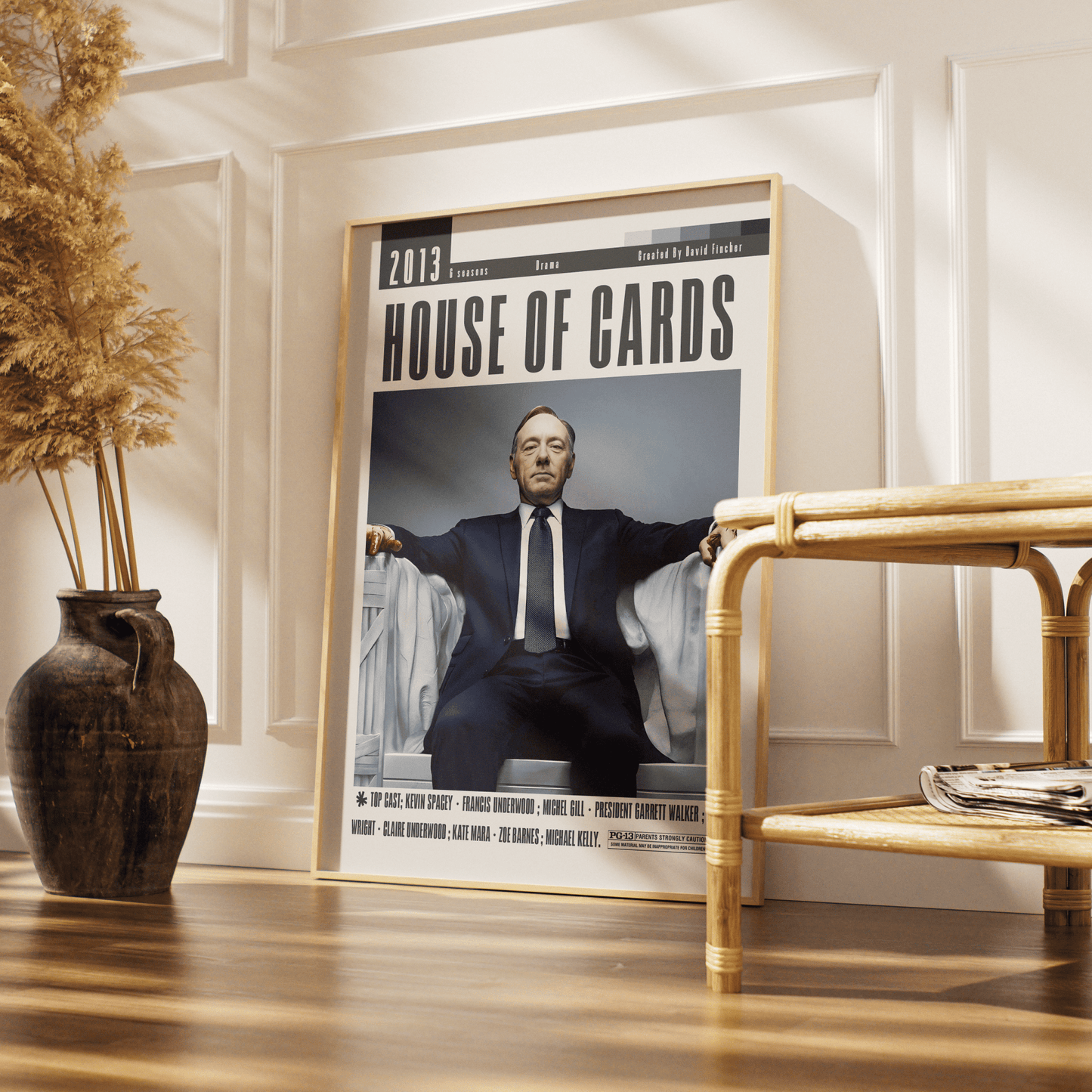House of Cards (2013–2018) TV Series Poster - 98 Types StudioModern Minimal Movies