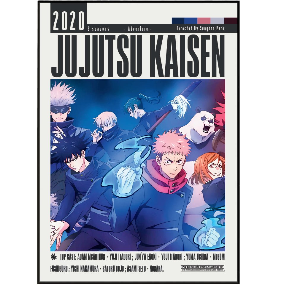 Jujutsu Kaisen 2020 Anime Poster - 98 Types StudioModern Minimal Movies