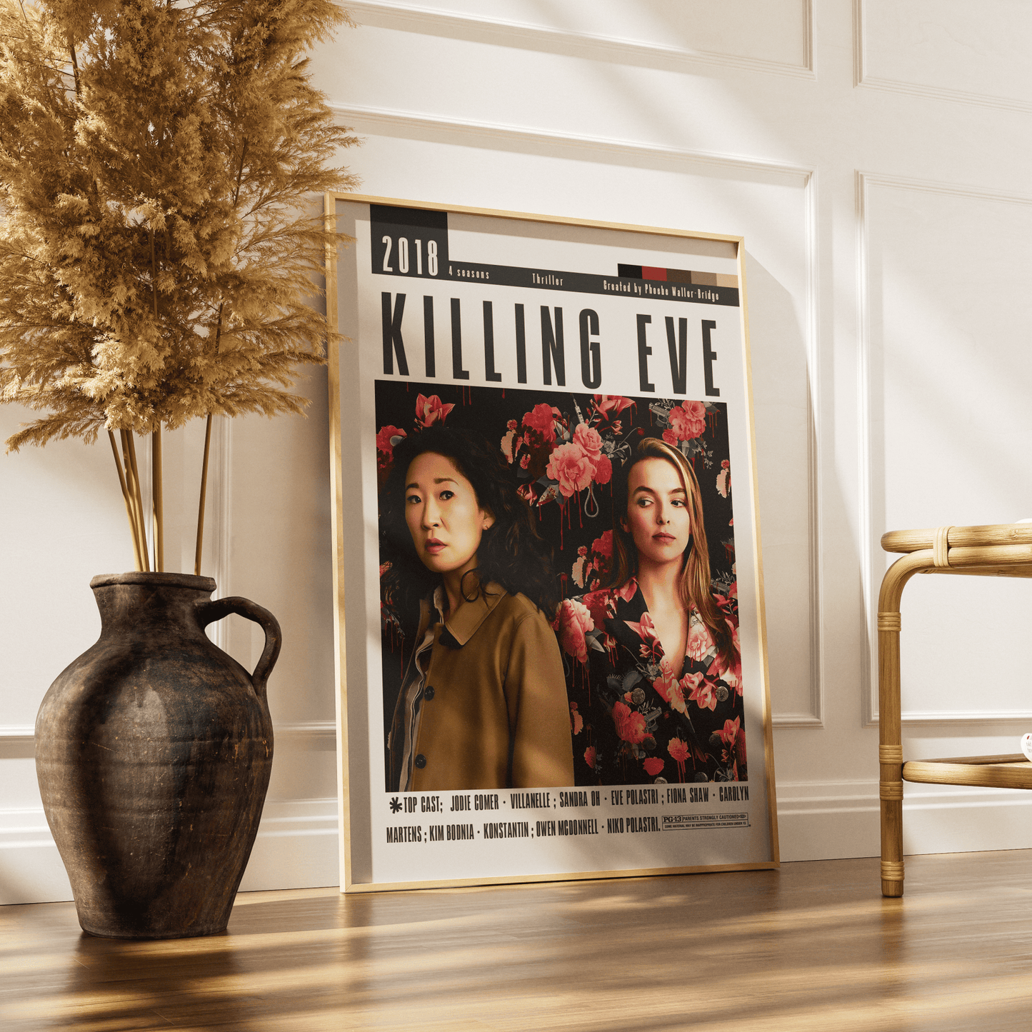 Killing Eve (2018–2022) TV Serie Poster - 98 Types StudioModern Minimal Movies