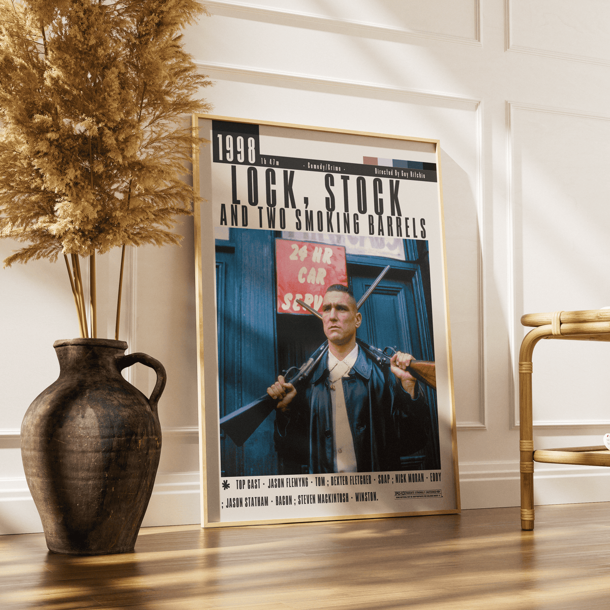 Lock Stock and Two Smoking Barrels 1998 film poster — Guy Ritchie British crime comedy wall art print UK