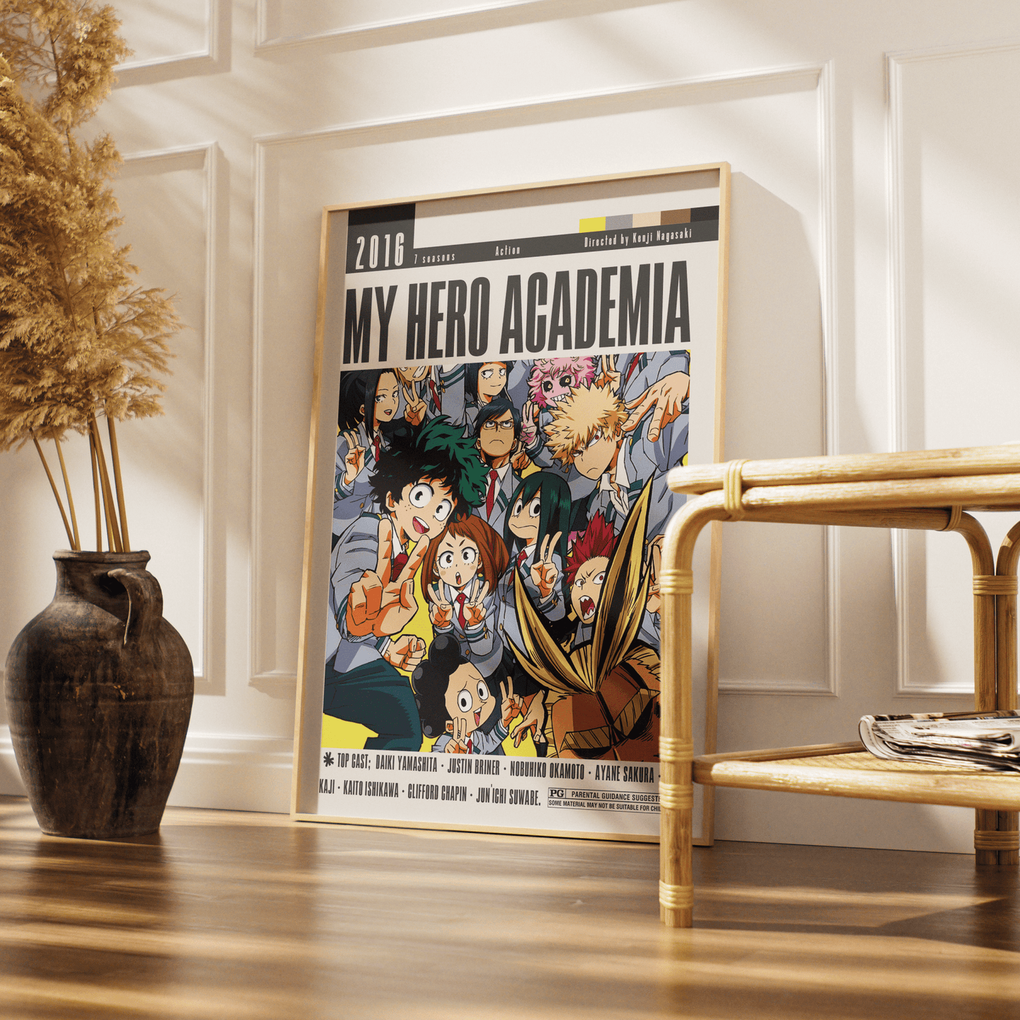 My Hero Academia anime poster print UK — Izuku Midoriya All Might shonen wall art 260gsm Camden Market