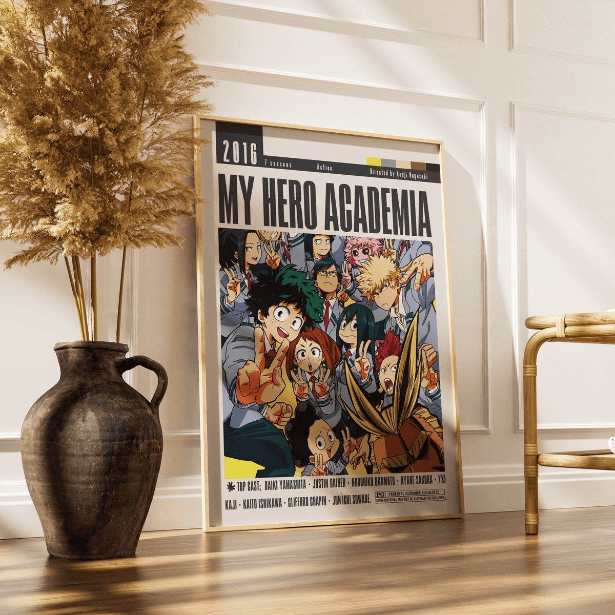 My Hero Academia anime poster print UK — Izuku Midoriya All Might shonen wall art 260gsm Camden Market