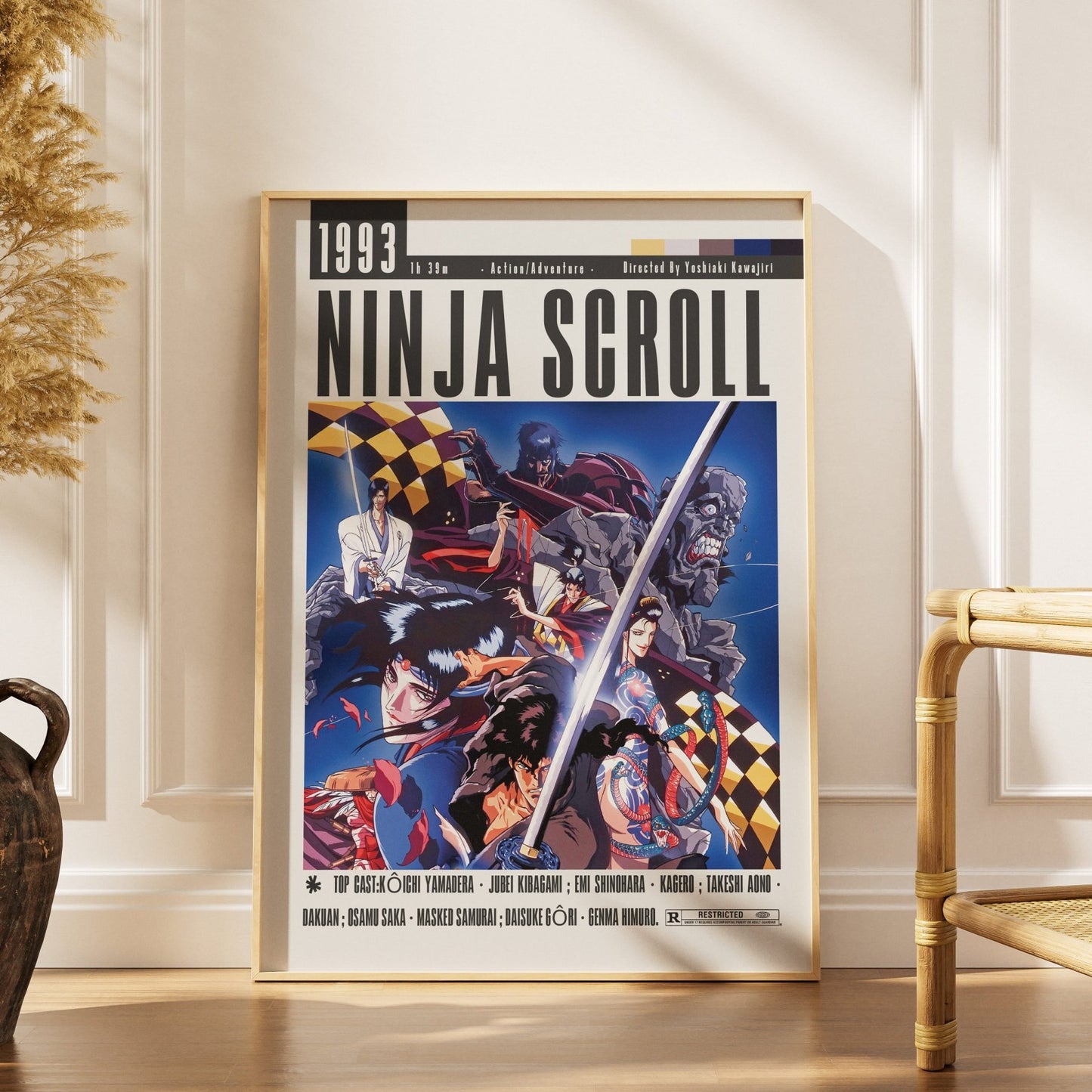 Ninja Scroll (1993) Anime Poster - 98 Types StudioModern Minimal Movies