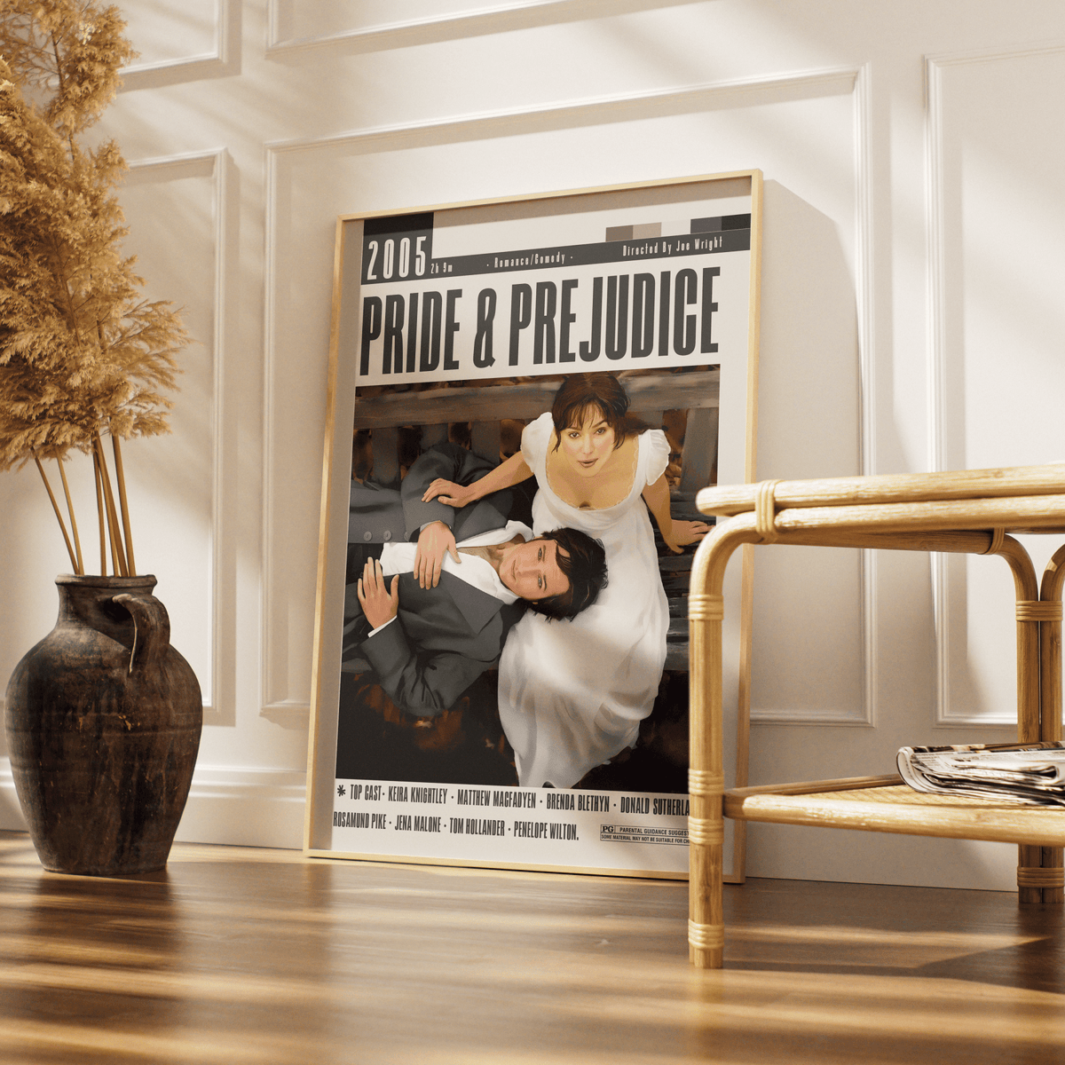 Pride and Prejudice 2005 film poster — Keira Knightley Matthew Macfadyen Darcy Bennet wall art print UK