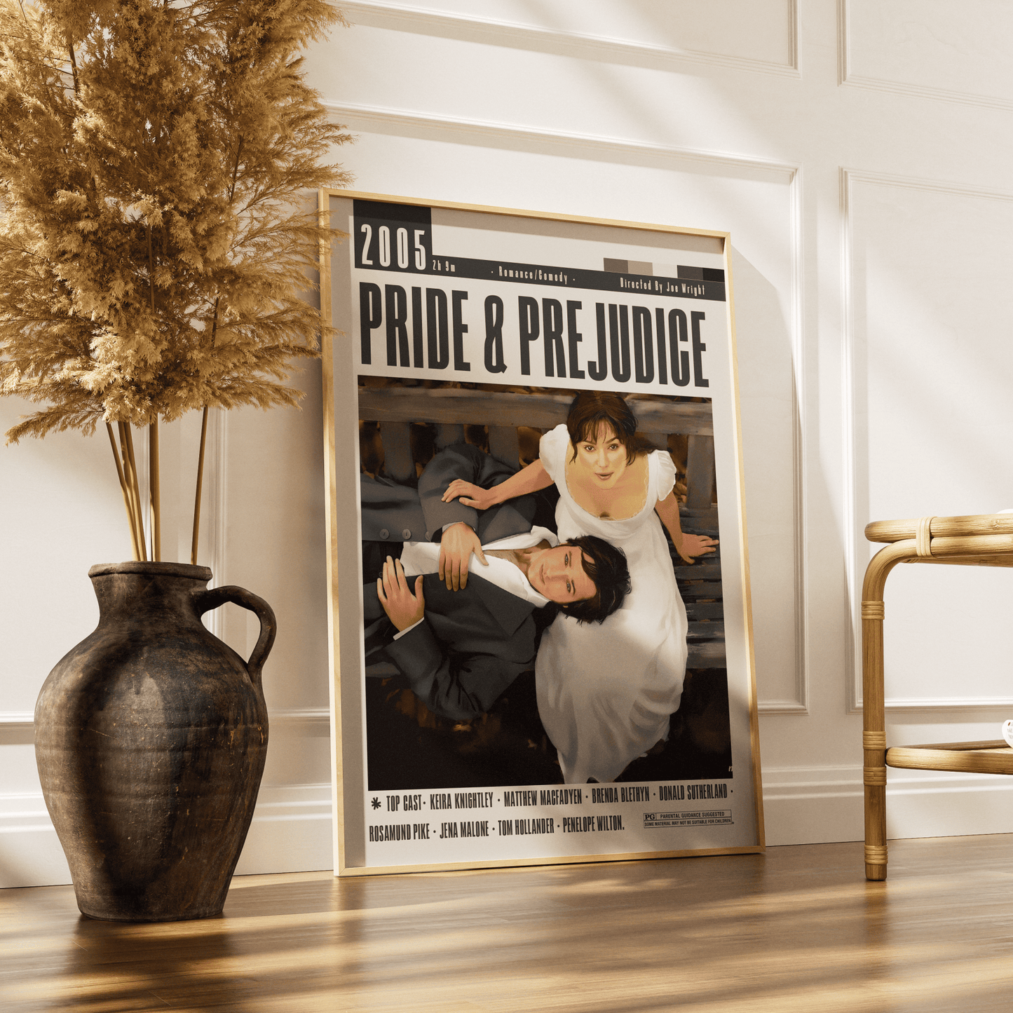 Pride and Prejudice 2005 film poster — Keira Knightley Matthew Macfadyen Darcy Bennet wall art print UK