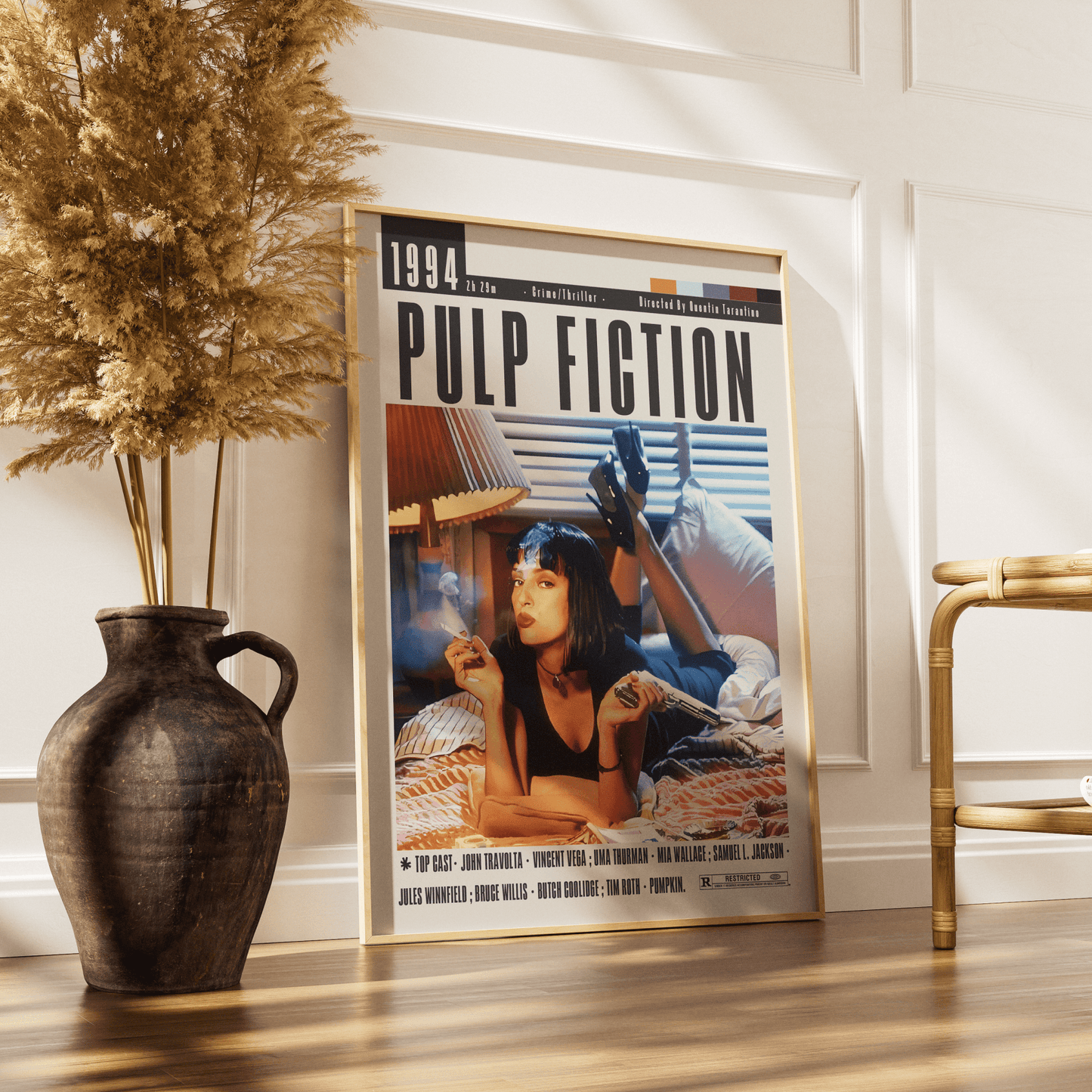 Pulp Fiction (1994) Movie Poster - 98 Types StudioModern Minimal Movies