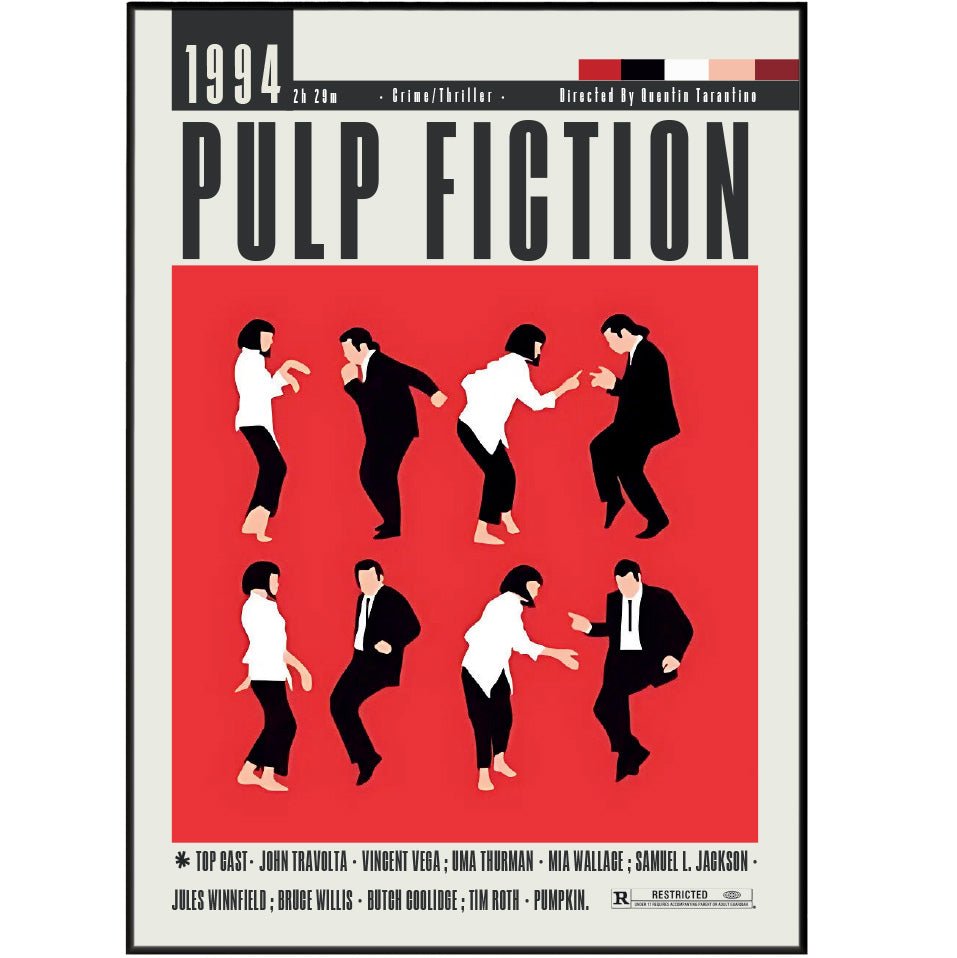 Pulp Fiction (1994) Movies Posters - 98 Types StudioModern Minimal Movies