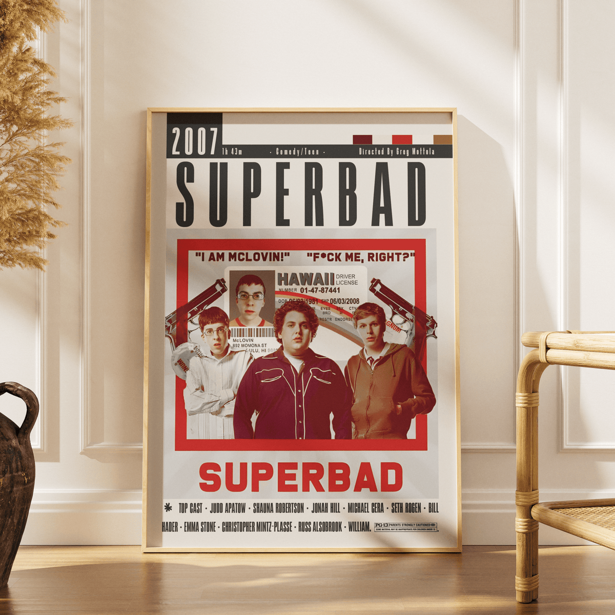 Superbad (2007) Comedy Film Poster poster by 98 Types – view 6