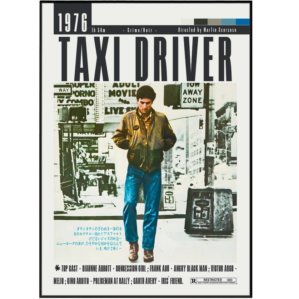 Taxi Driver (1976) Movies Posters - 98 Types StudioModern Minimal Movies