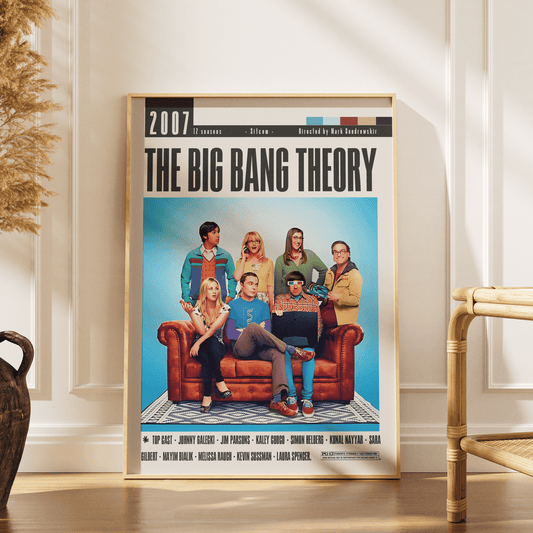 The Big Bang Theory TV show poster — Sheldon Cooper Pasadena minimalist wall art print UK