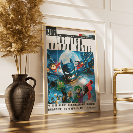 The LEGO Batman Movie 2017 animated film poster — Batman Robin Gotham City comedy wall art print UK