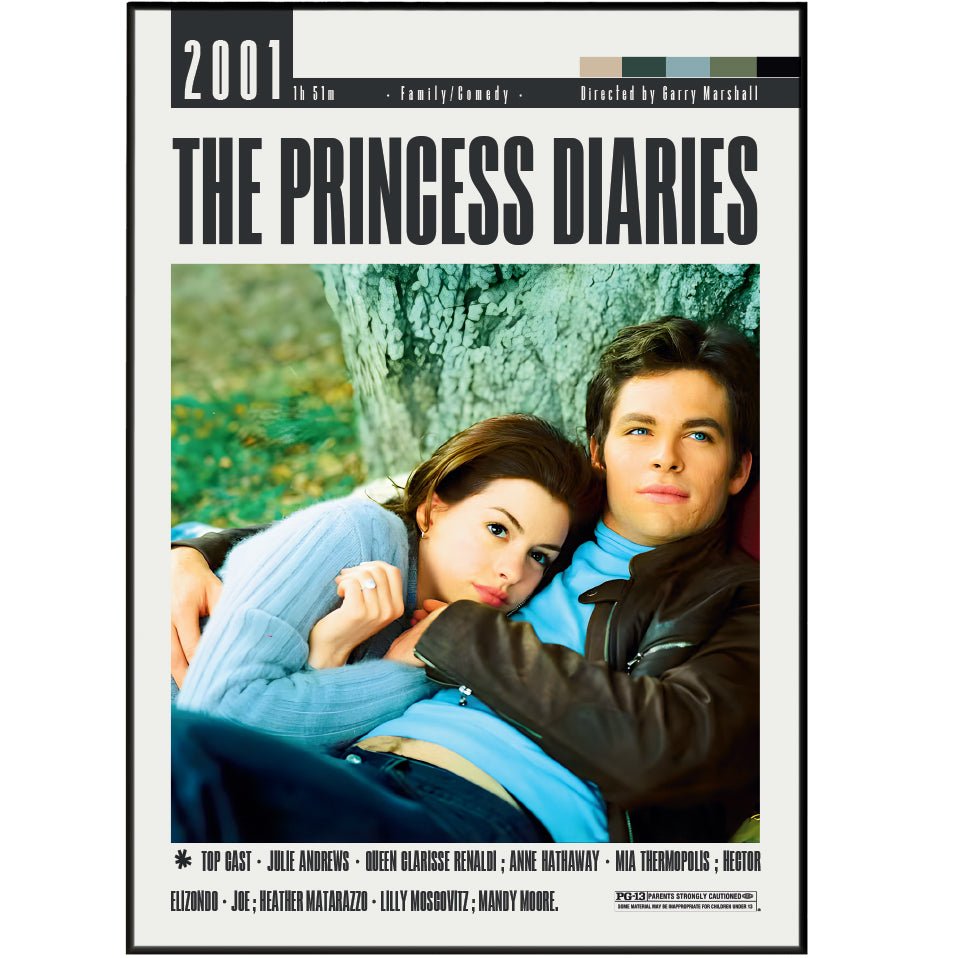 The Princess Diaries 2001 Movie Poster - 98 Types StudioModern Minimal Movies