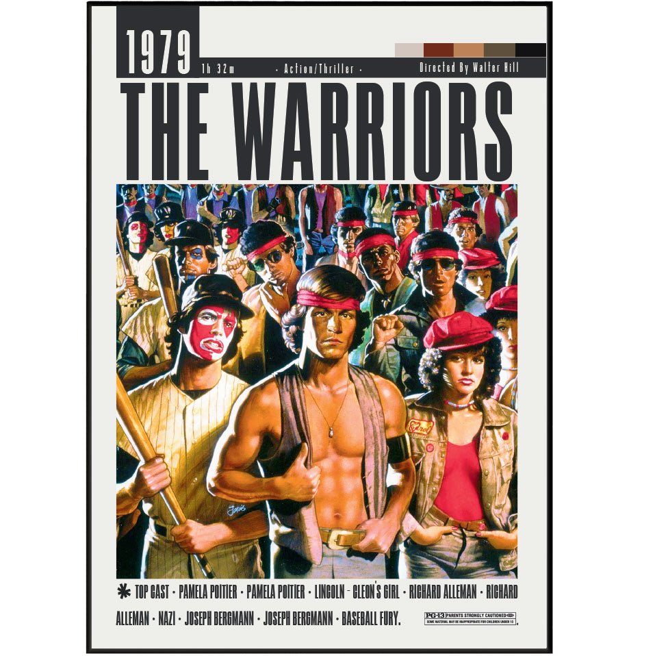 The Warriors 1979 minimalist movie poster print – 98types