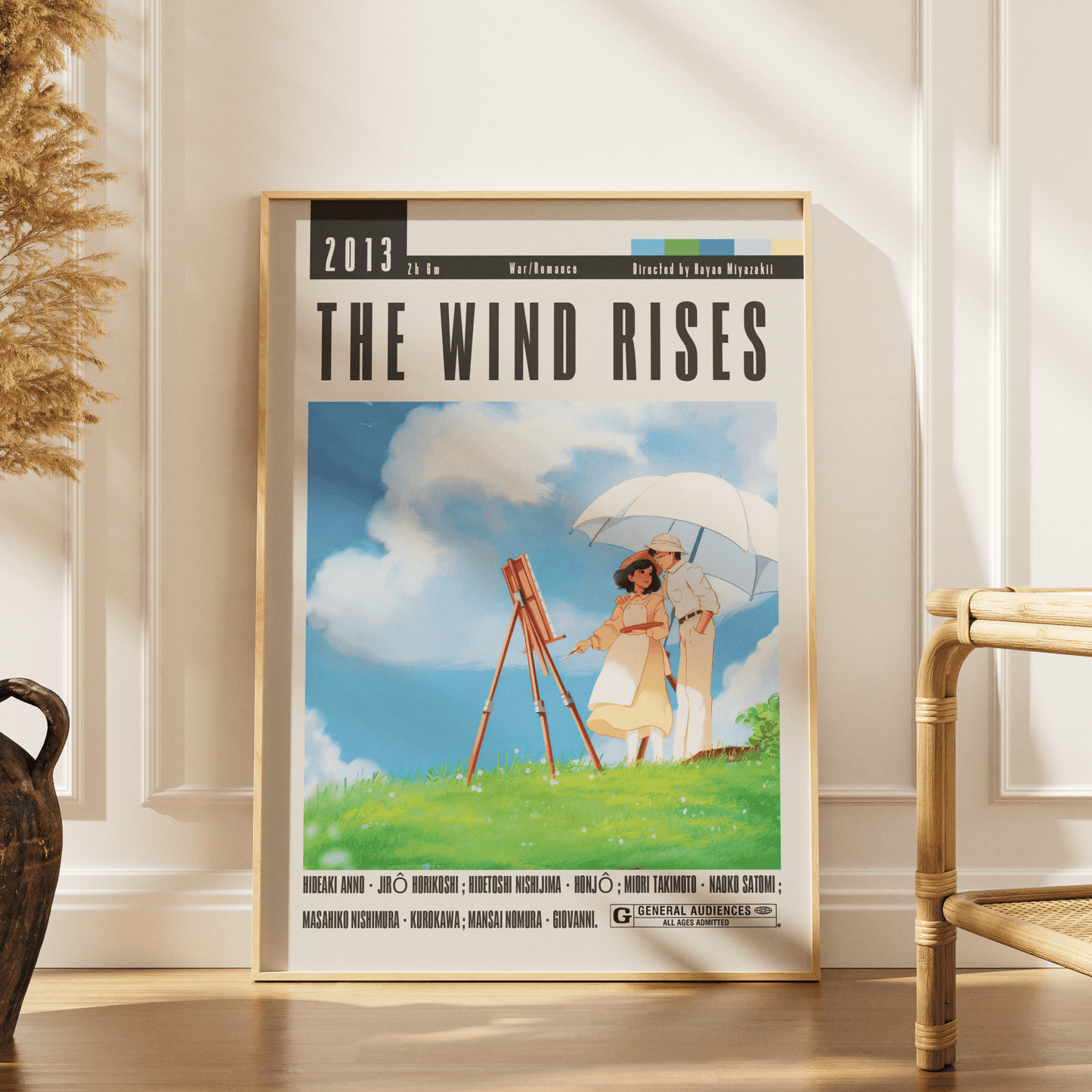 The Wind Rises (2013) Studio Ghibli Movie Poster - 98 Types StudioModern Minimal Movies