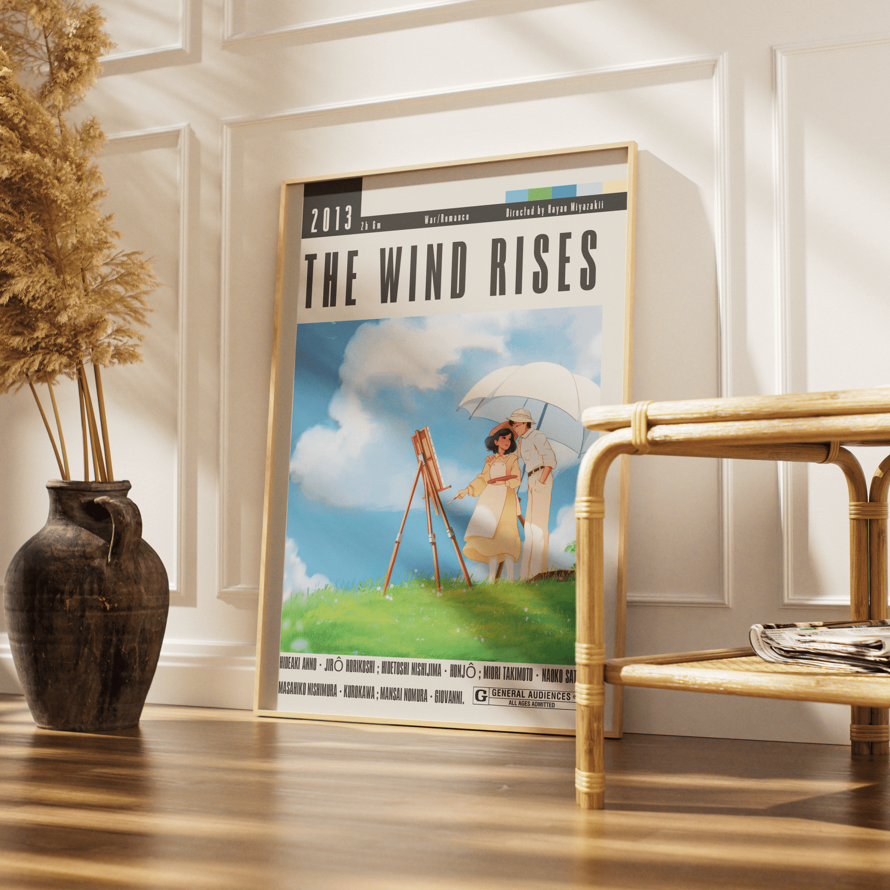 The Wind Rises (2013) Studio Ghibli Movie Poster - 98 Types StudioModern Minimal Movies