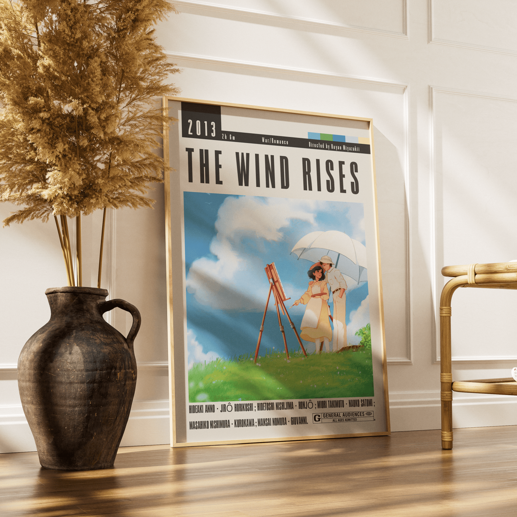 The Wind Rises (2013) Studio Ghibli Movie Poster - 98 Types StudioModern Minimal Movies