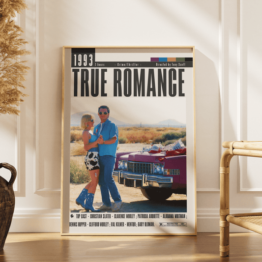 True Romance (1993) Movie Poster - 98 Types StudioModern Minimal Movies