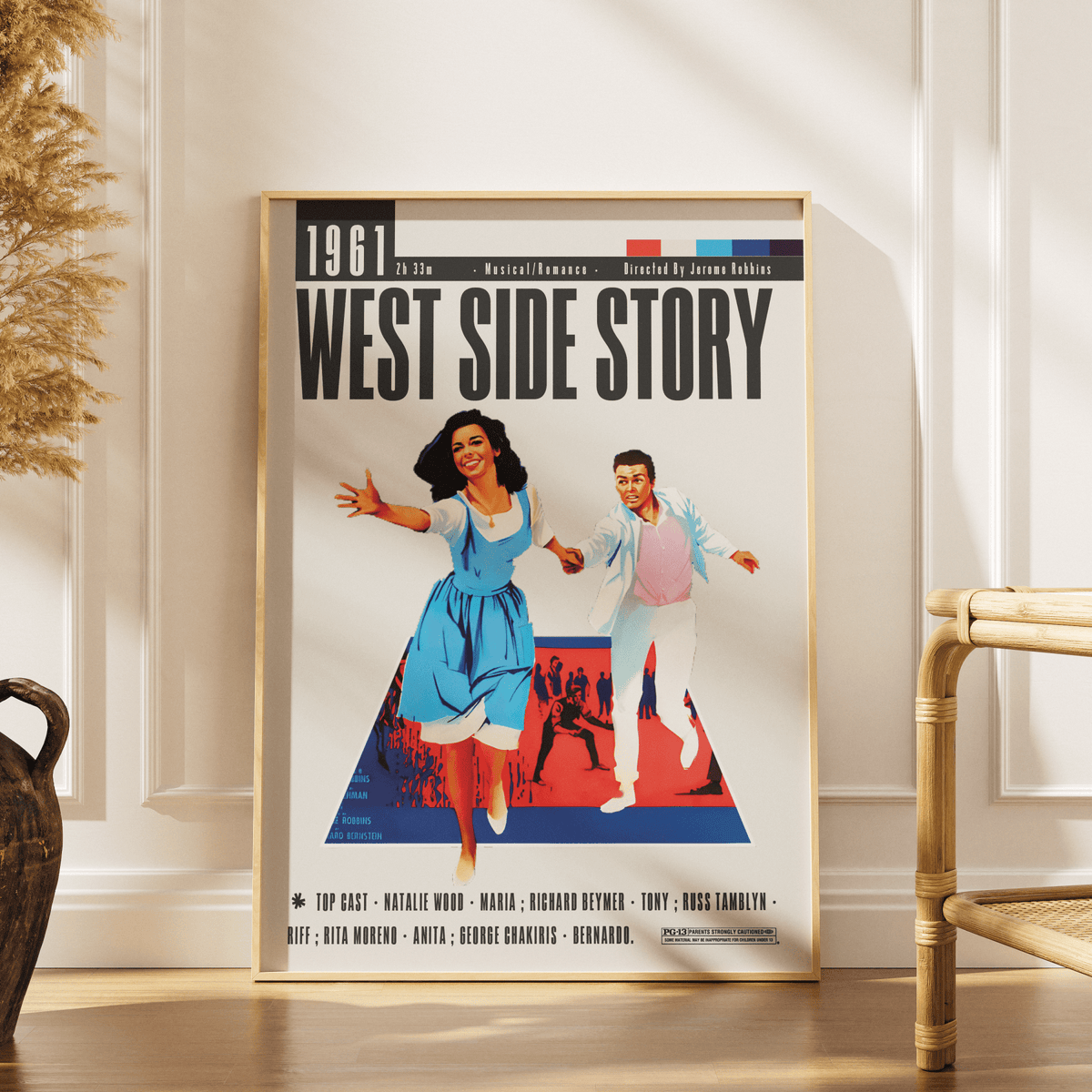 West Side Story 1961 romantic film poster — Tony Maria Romeo Juliet musical wall art print UK
